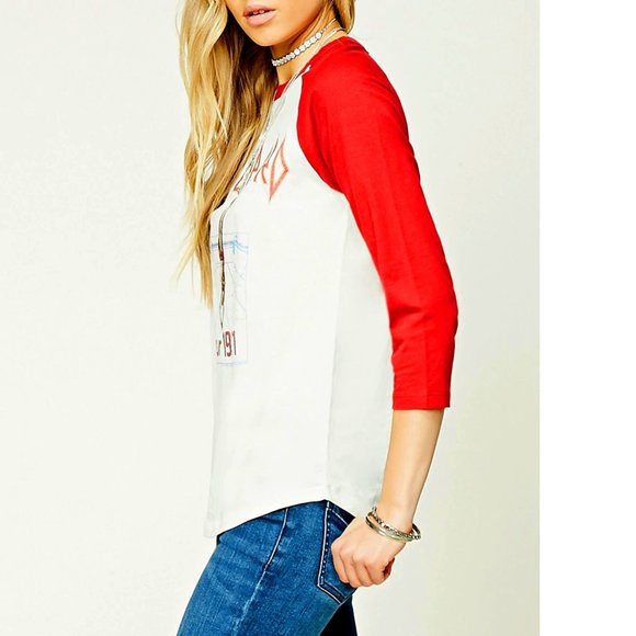 Def Leppard High in Dry Tour 1981 metal rock Raglan 3/4 Official T-Shirt S NWT - Picture 4 of 6